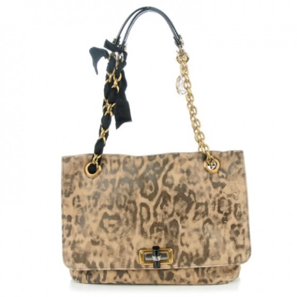 😱$750 only for 1 week *authentic* Lanvin leopard Happy bag